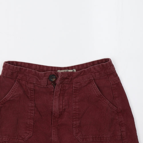 Denim & Co. Womens Pink   A-Line Skirt Size 8