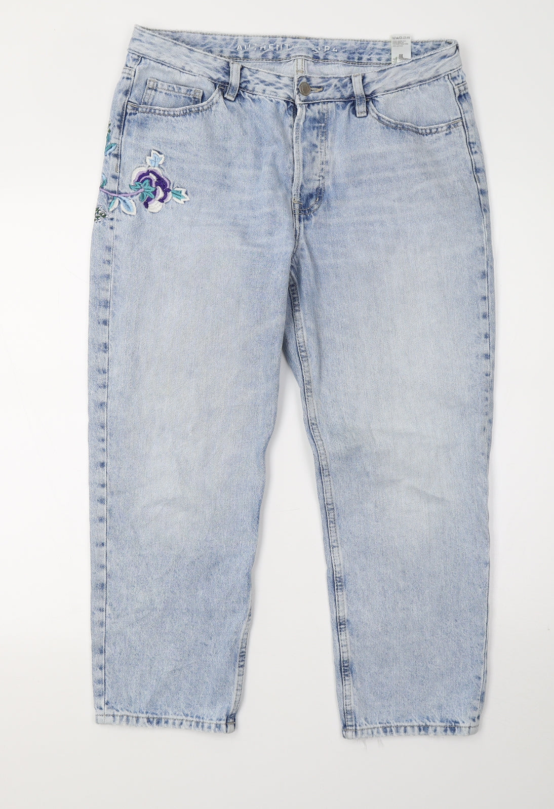 Marks and Spencer Womens Blue   Cropped Jeans Size 12 L25 in