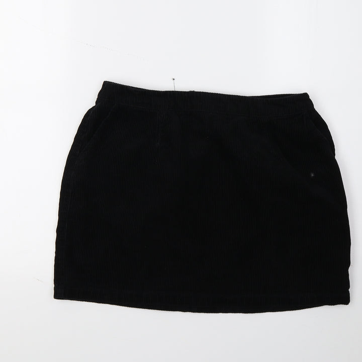Newlook Womens Black Rayon A-Line Skirt Size 12