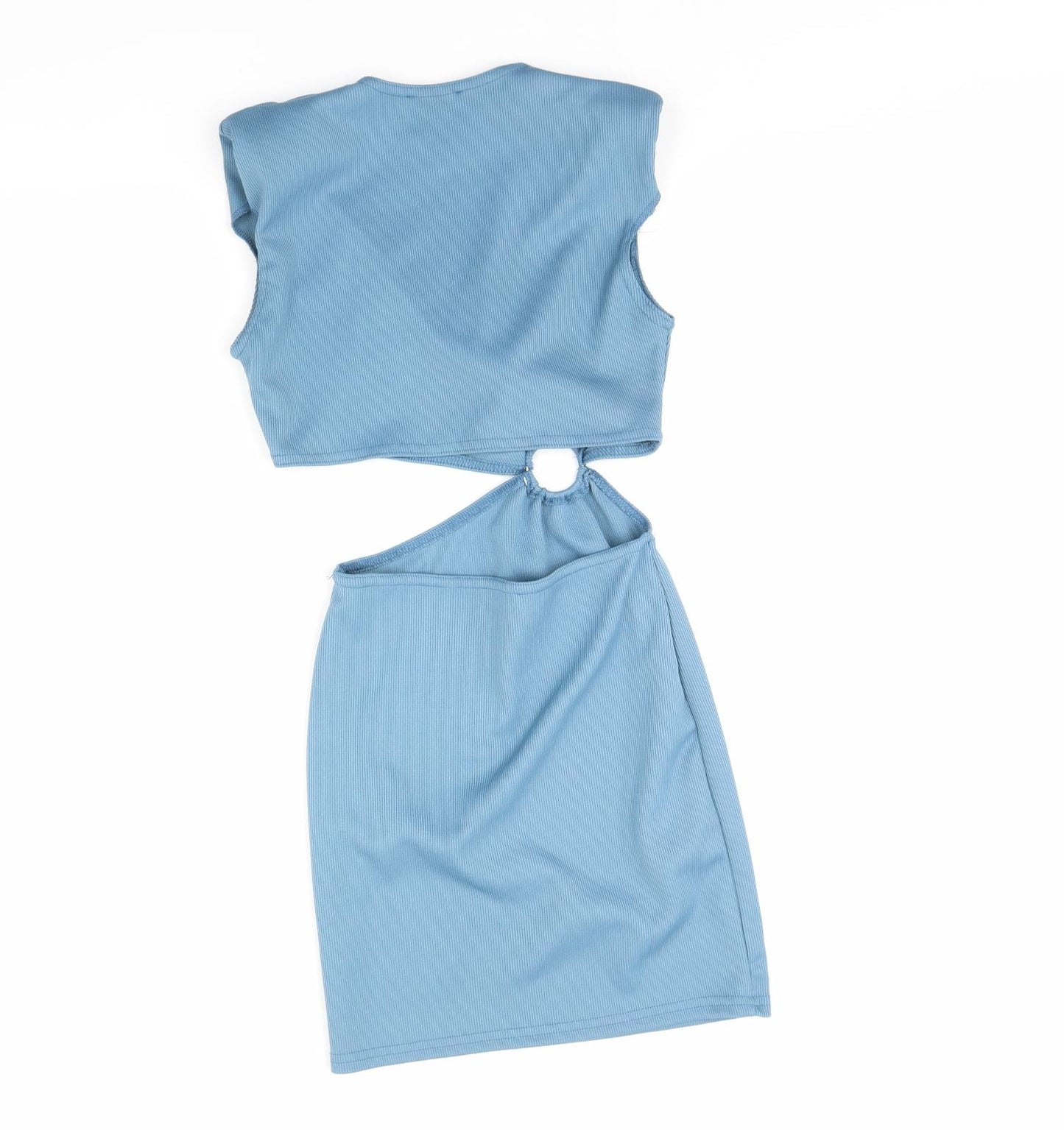 pretty little Thing Womens Blue   Bodycon  Size 10  - Shoulder Pads