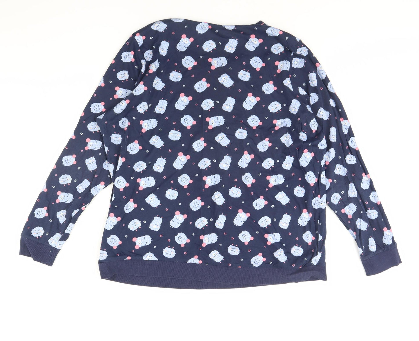 George Womens Blue Solid  Cami Pyjama Top Size 20