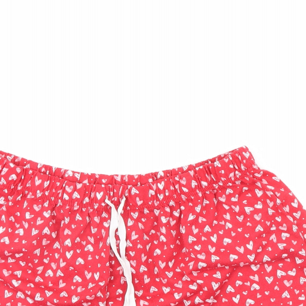 Preworn Womens Red Solid  Cami Pyjama Pants Size 16