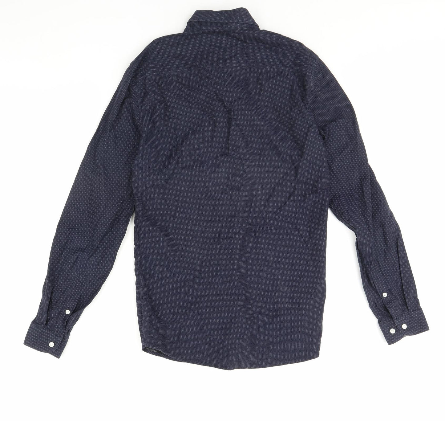 NEXT Mens Blue Polka Dot   Dress Shirt Size S