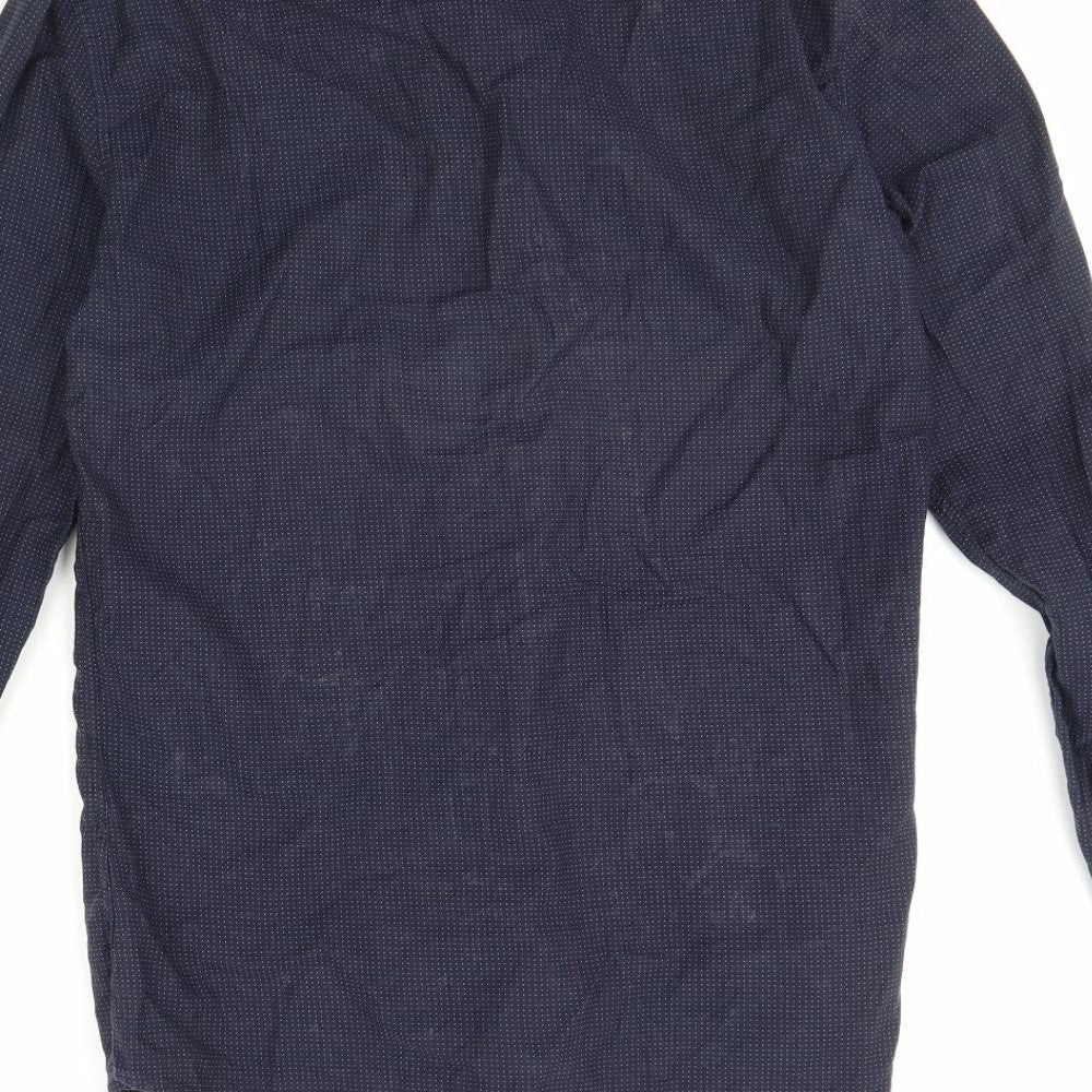 NEXT Mens Blue Polka Dot   Dress Shirt Size S