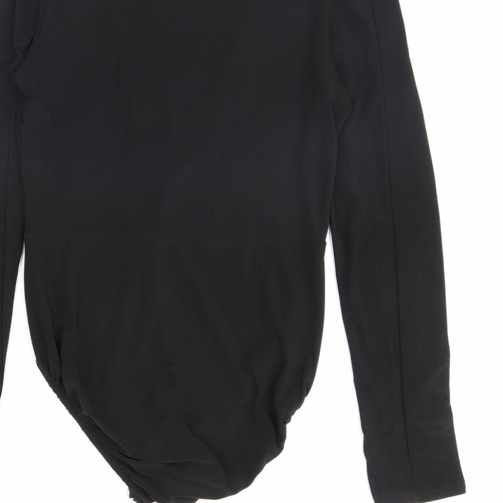 Boohoo Womens Black   Bodysuit One-Piece Size 14