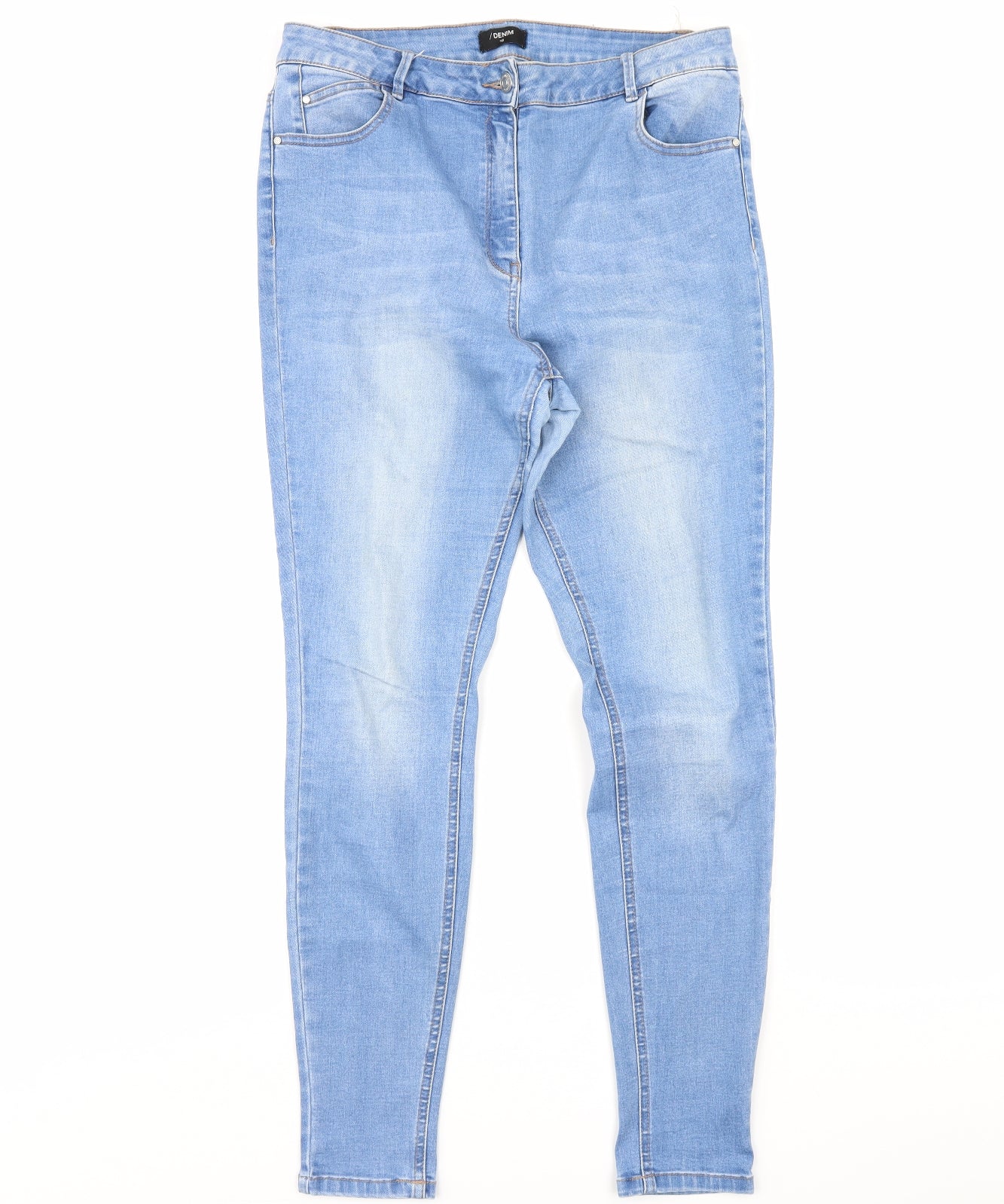 denim  Womens Blue  Denim Skinny Jeans Size 16 L30 in