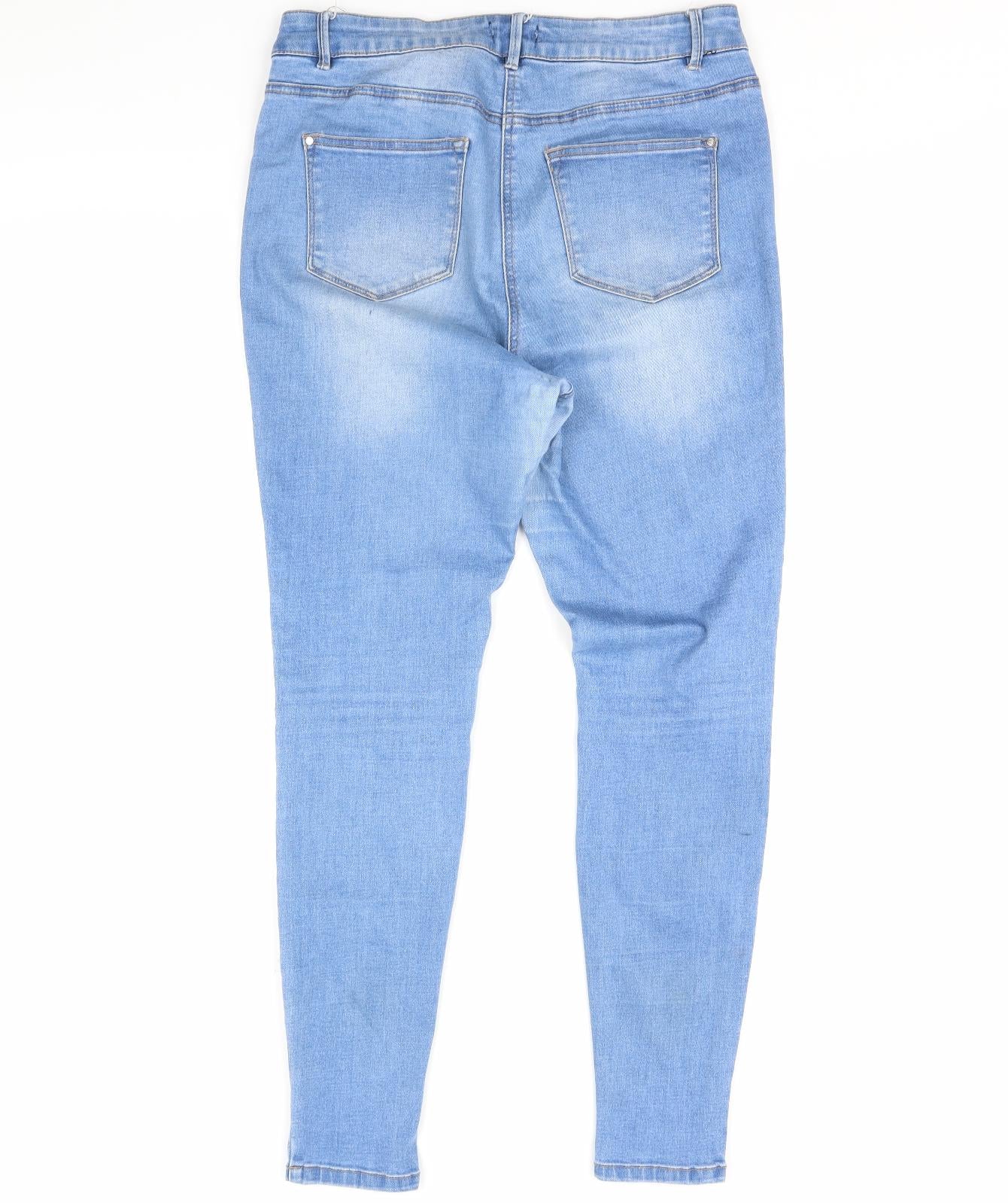 denim  Womens Blue  Denim Skinny Jeans Size 16 L30 in