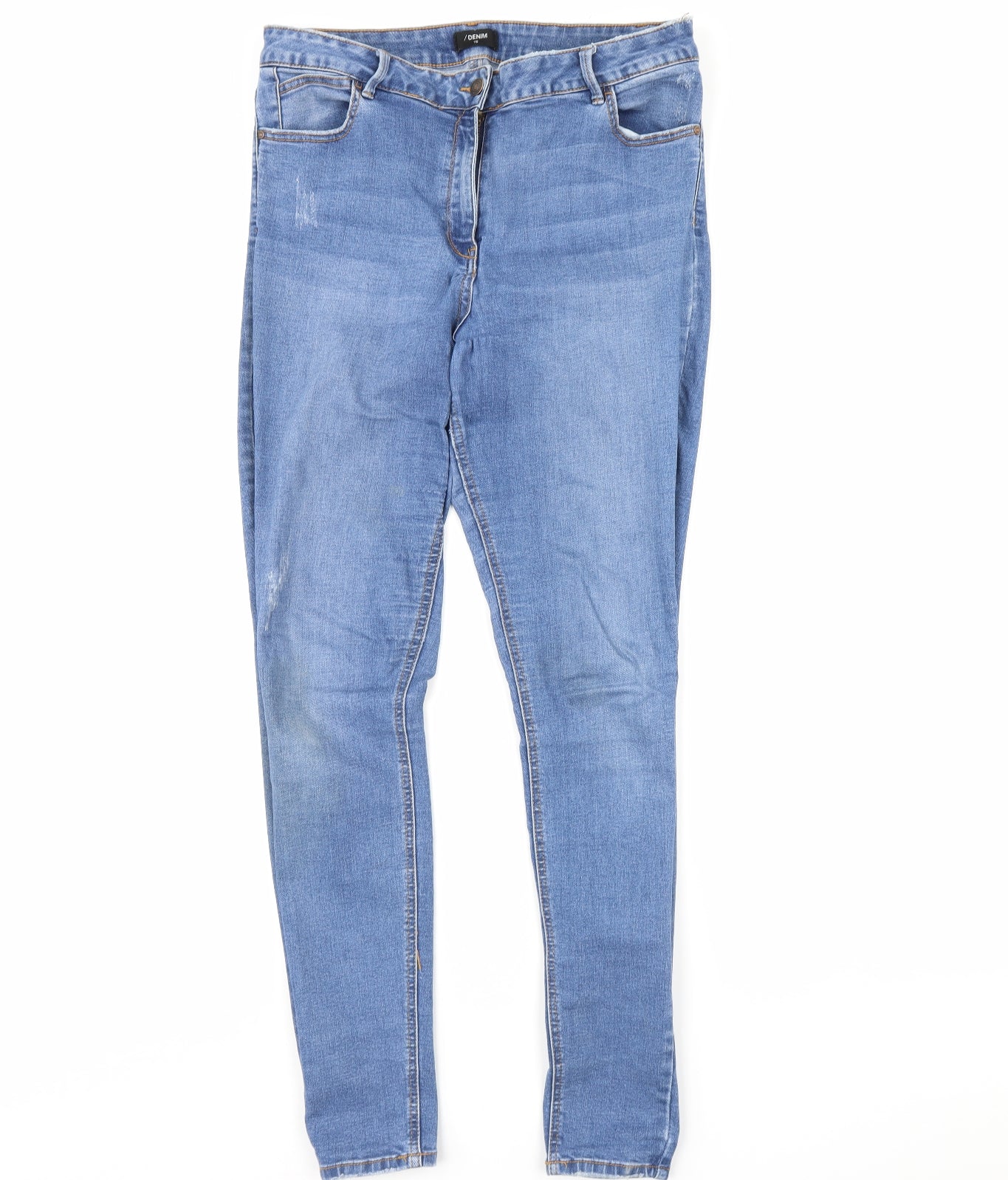 DENIM  Womens Blue  Denim Skinny Jeans Size 16 L30 in
