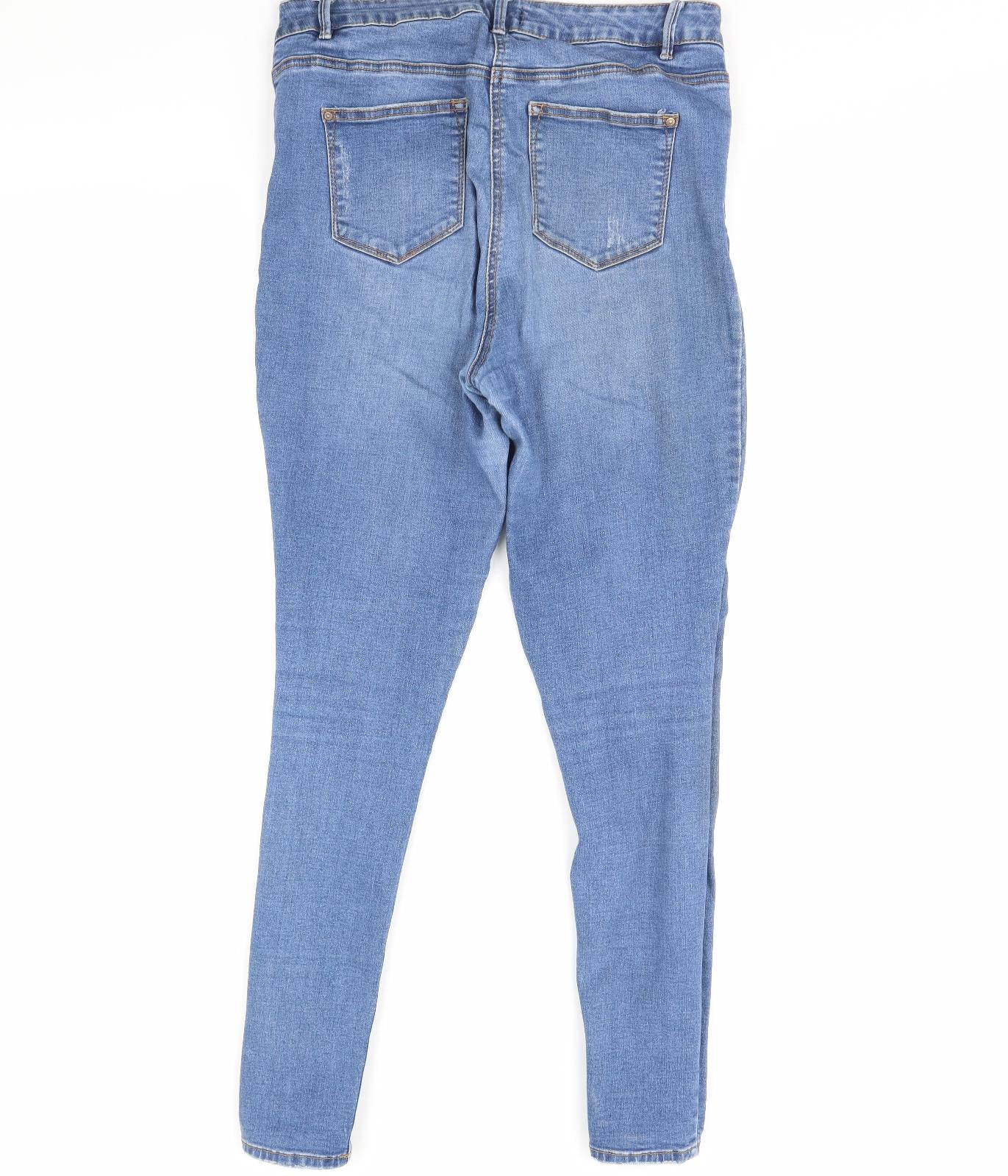 DENIM  Womens Blue  Denim Skinny Jeans Size 16 L30 in