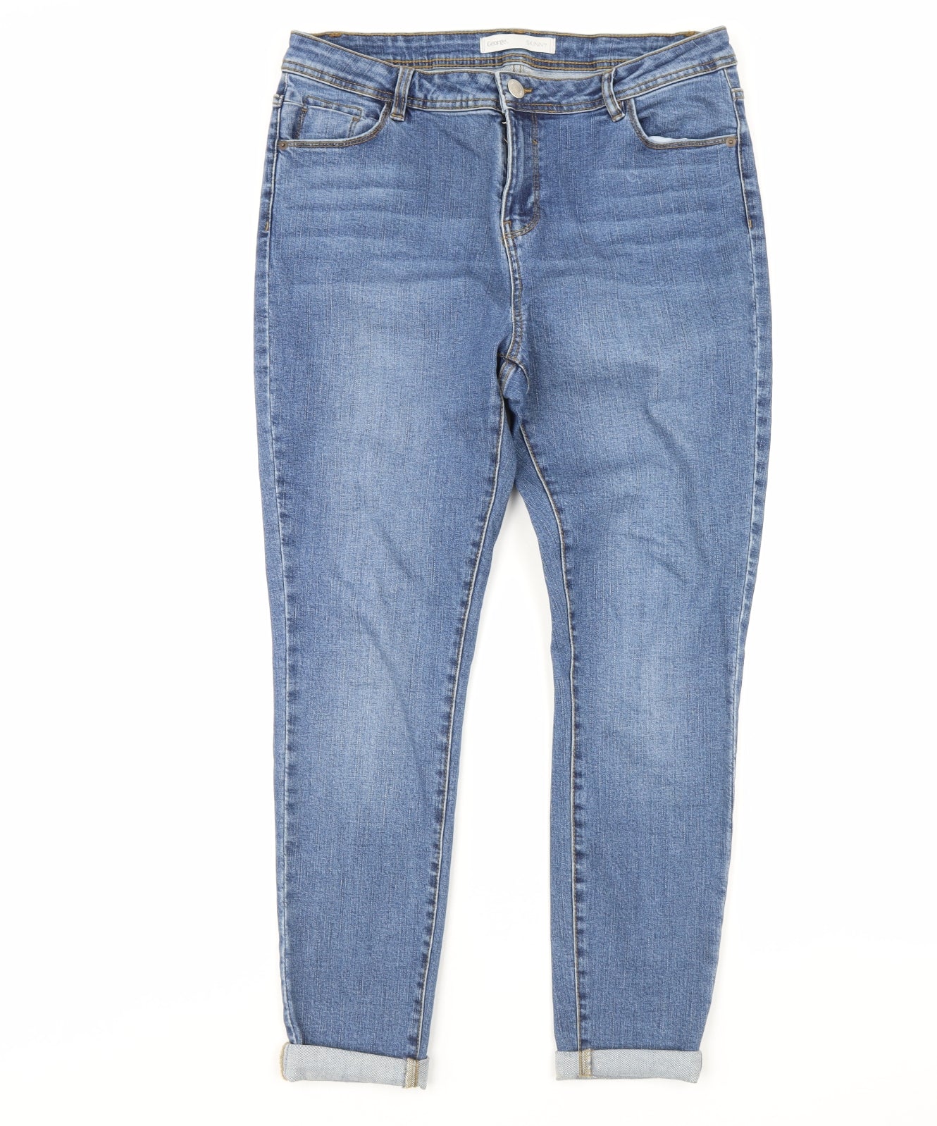 George Womens Blue  Denim Skinny Jeans Size 16 L30 in