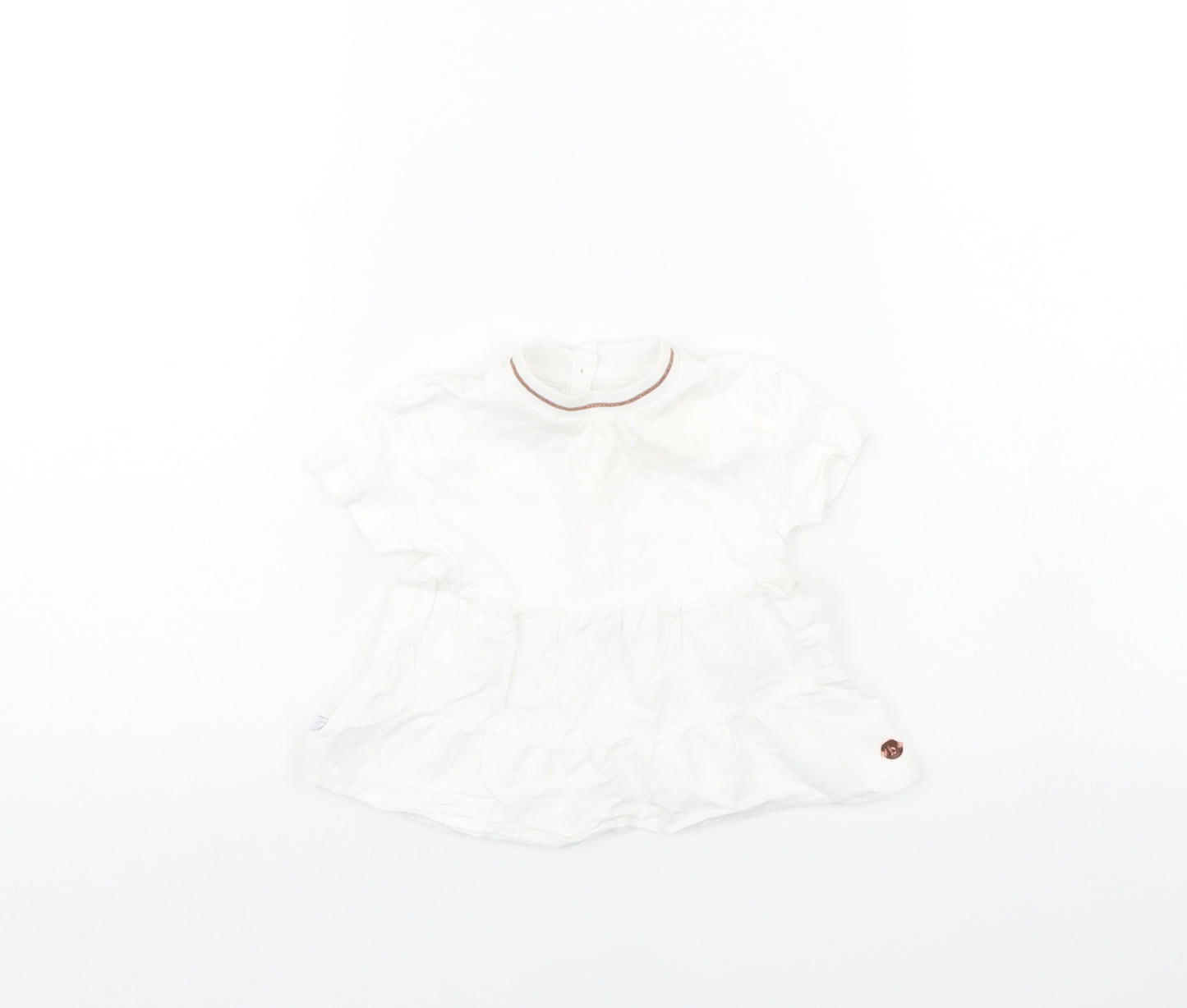 Ted Baker Girls White   Basic Blouse Size 6-9 Months