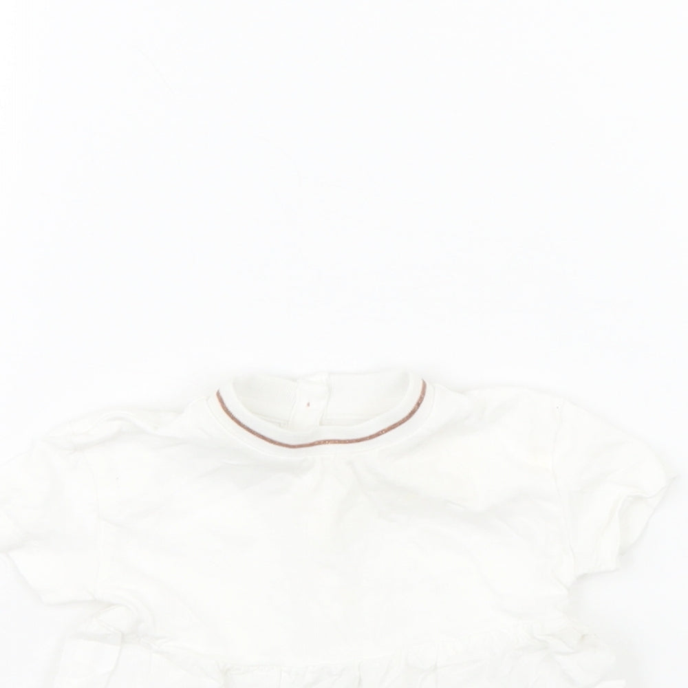 Ted Baker Girls White   Basic Blouse Size 6-9 Months