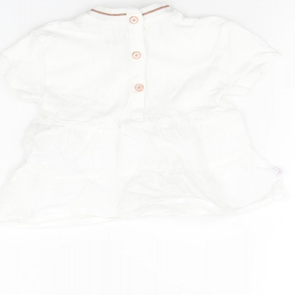 Ted Baker Girls White   Basic Blouse Size 6-9 Months