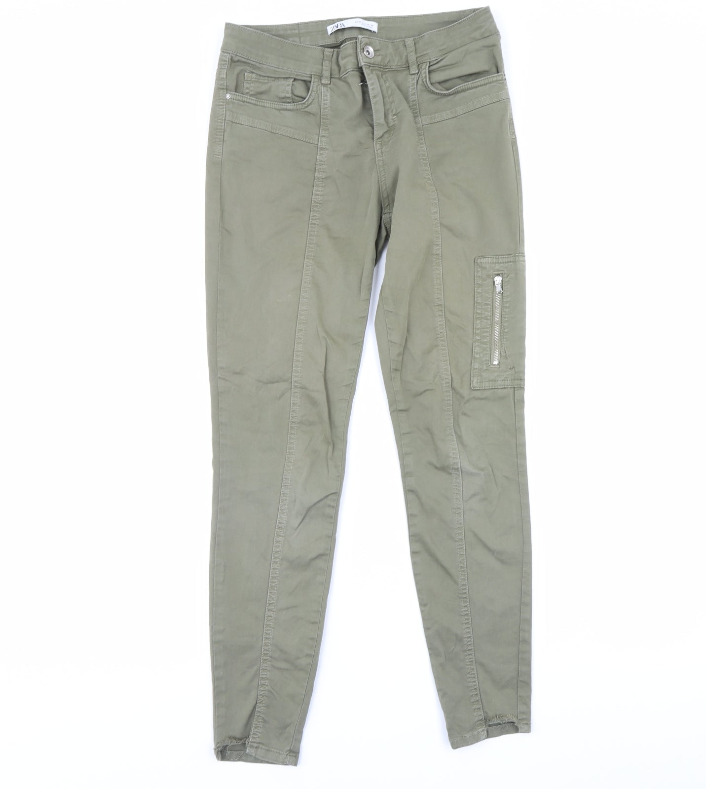 Zara Womens Green   Skinny Jeans Size 8 L29 in