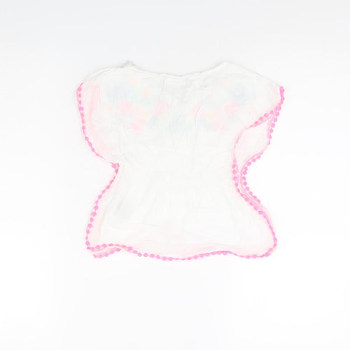 Epic Threads Girls White Floral  Basic Tank Size 4 Years
