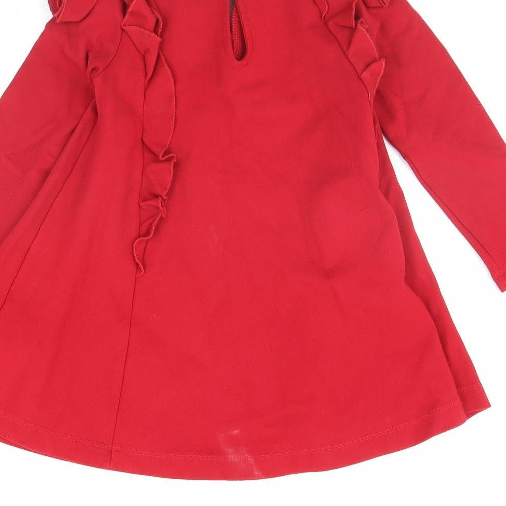 Mayoral Girls Red   Jumper Dress  Size 4 Years