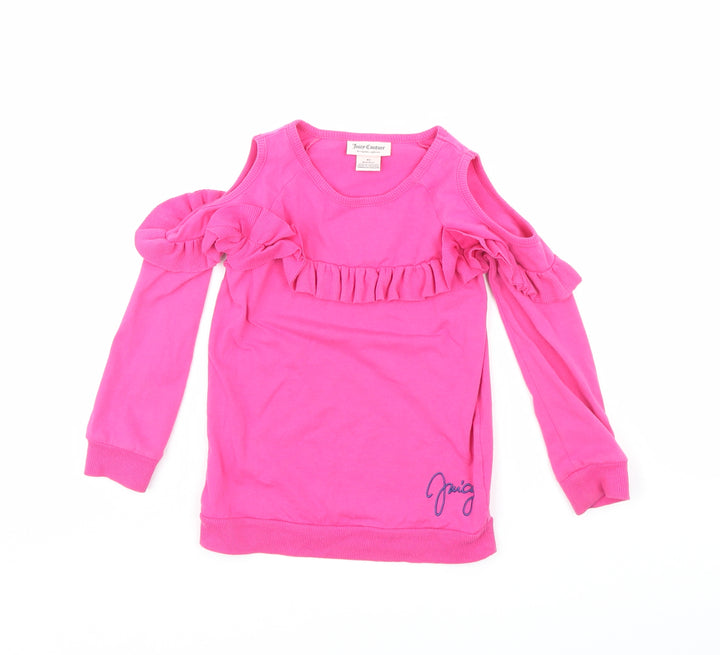 Juicy Couture Girls Pink Pullover Jumper Size 4 Years