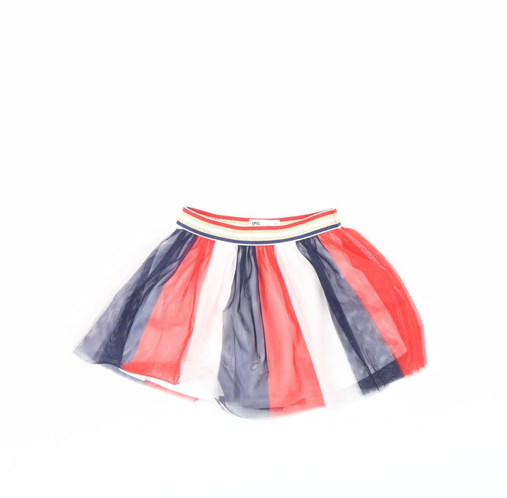 Epic Threads Girls Multicoloured Striped Mini Skirt Size 4 Years
