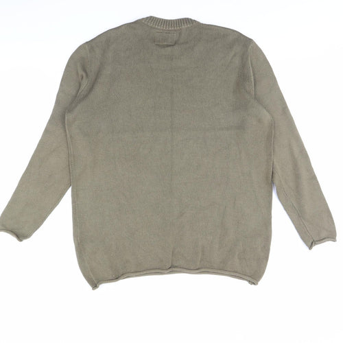 Siksih Mens Green   Pullover Jumper Size L