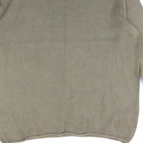 Siksih Mens Green   Pullover Jumper Size L