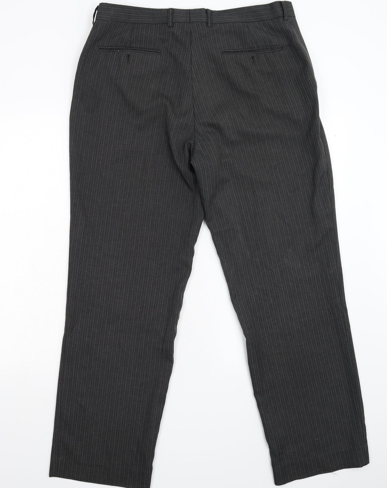 Taylor & Wright Mens Grey Striped  Trousers  Size 36 L31 in
