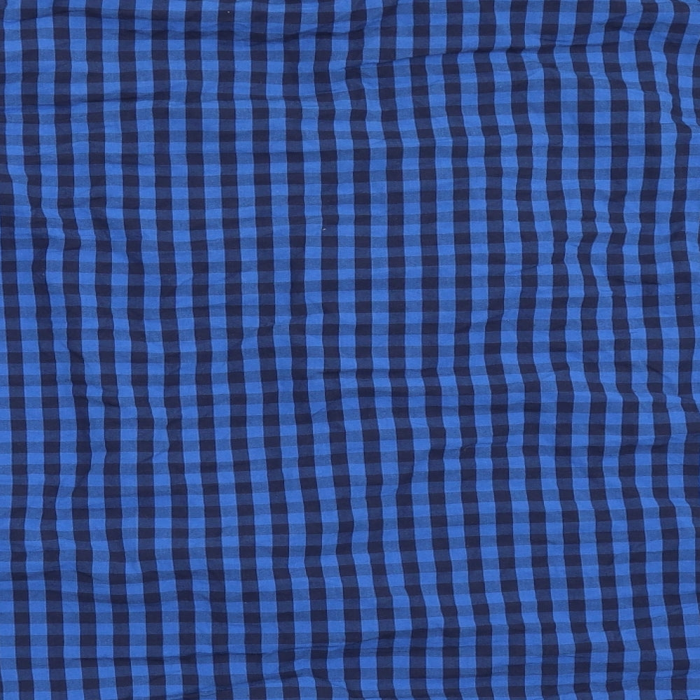 Primark Mens Blue Check   Button-Up Size L
