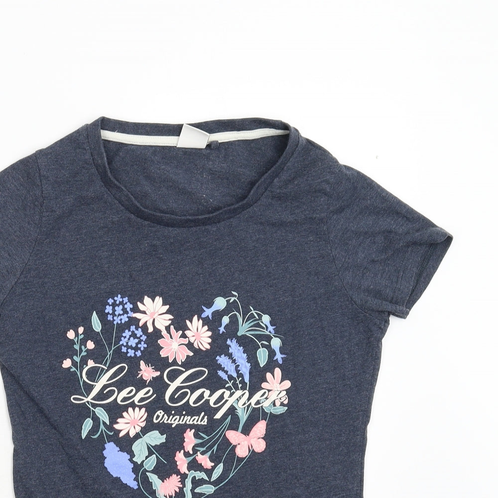 Lee Cooper Womens Blue   Basic T-Shirt Size 8
