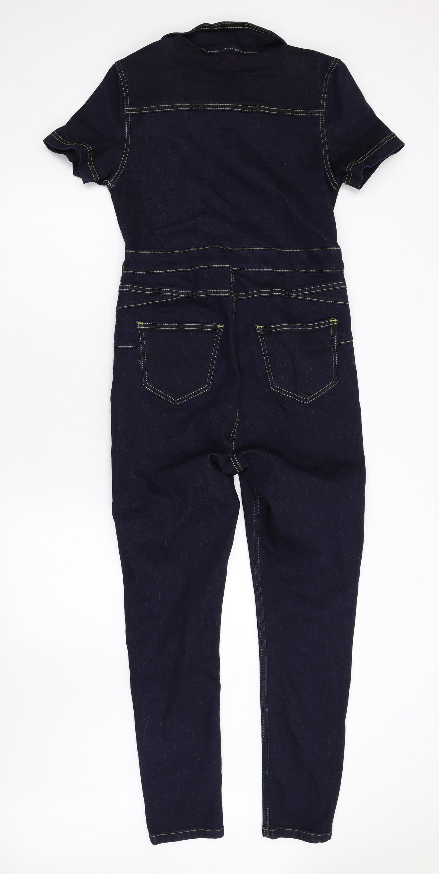 Boohoo Womens Blue  Denim Jumpsuit One-Piece Size 12