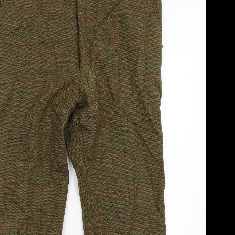 Spencers Mens Green Check Tweed Trousers  Size 34 L28 in