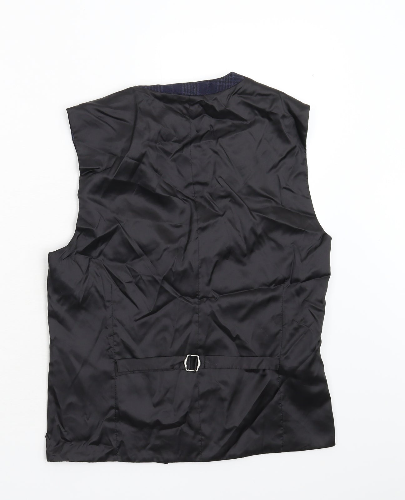 NEXT Mens Blue Check   Suit Waistcoat Size 36