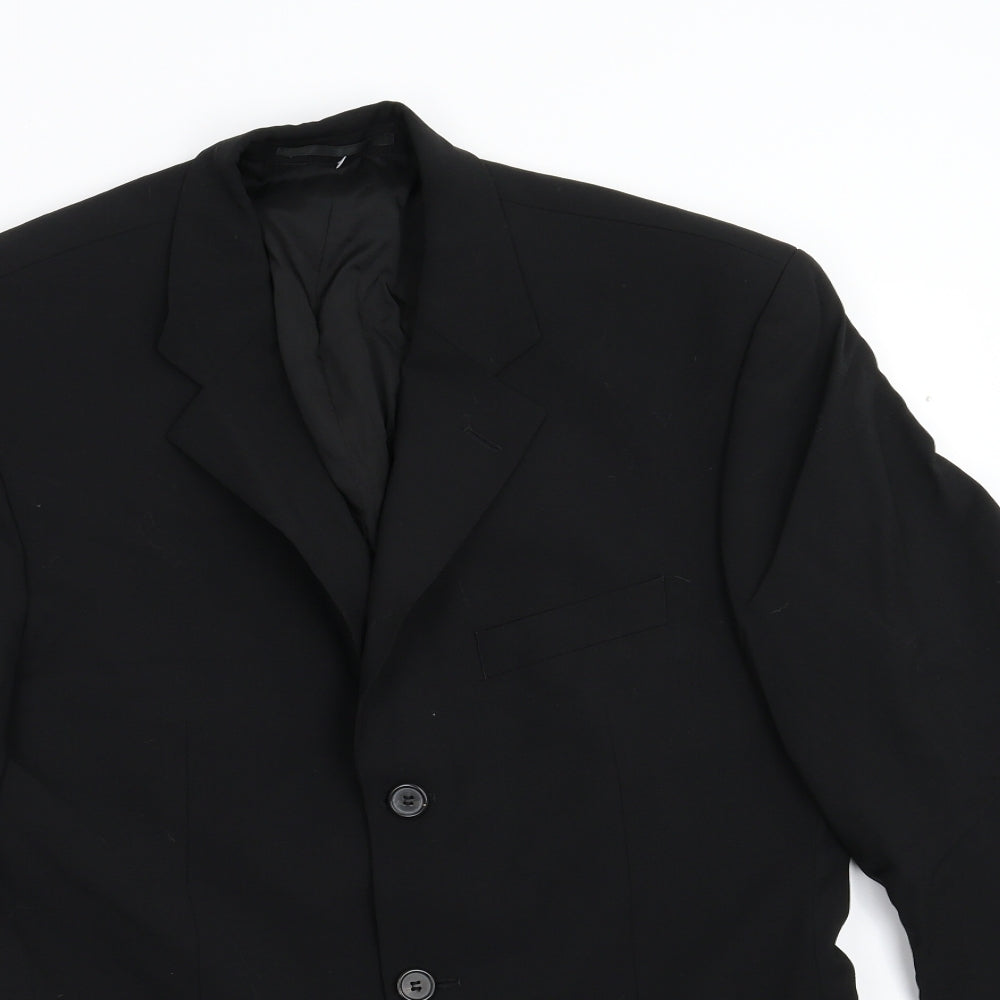 Hugh Boss Mens Black   Jacket Suit Jacket Size 38