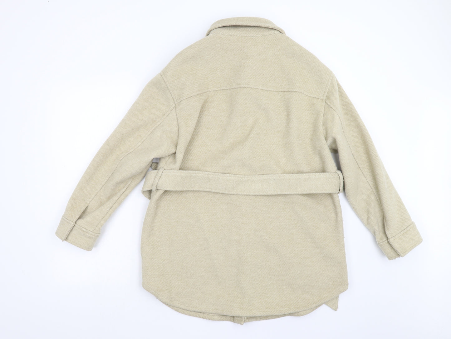 M&S Womens Beige   Overcoat Coat Size 12