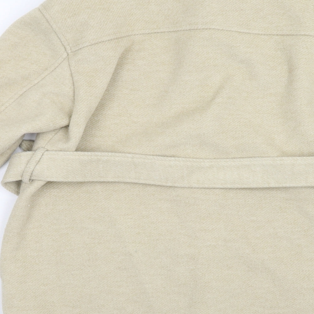 M&S Womens Beige   Overcoat Coat Size 12