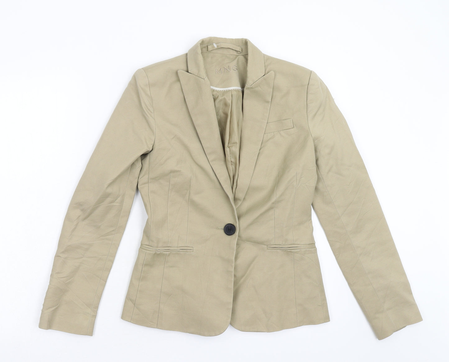 MNG Womens Beige   Jacket Blazer Size 6
