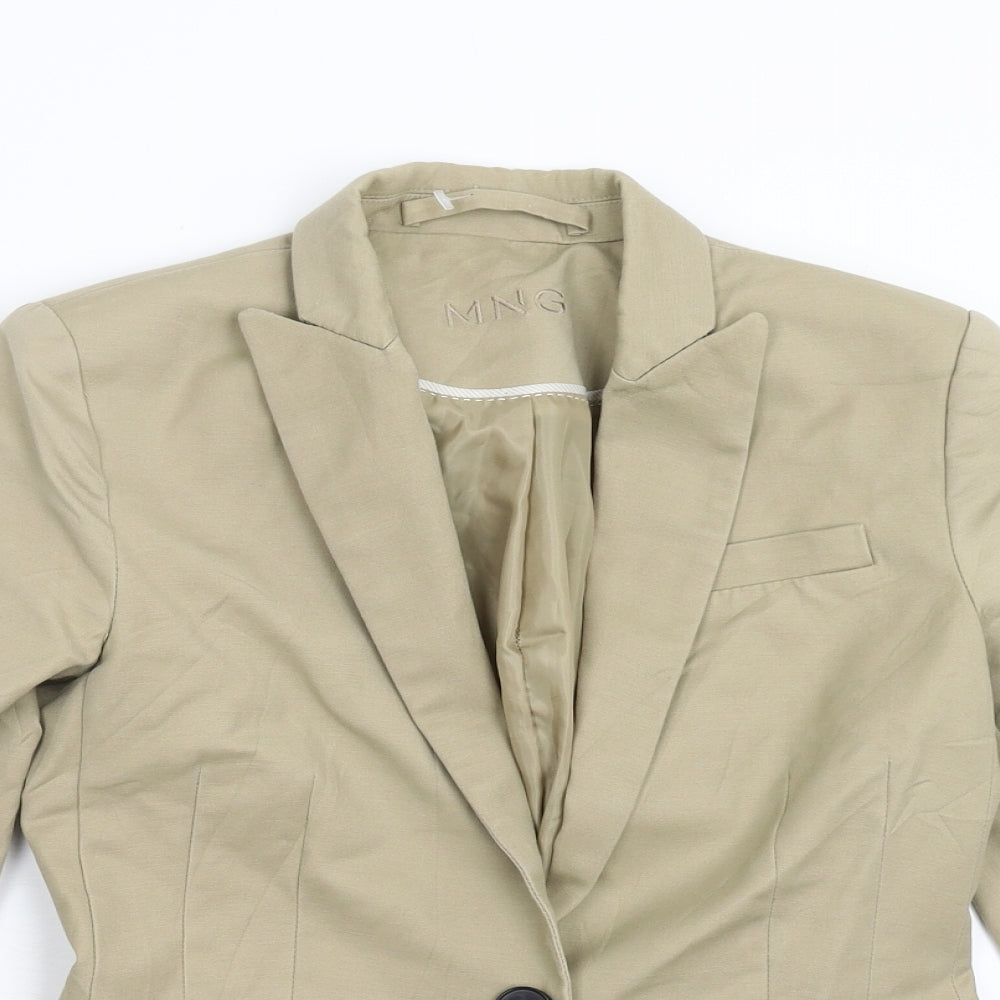 MNG Womens Beige   Jacket Blazer Size 6