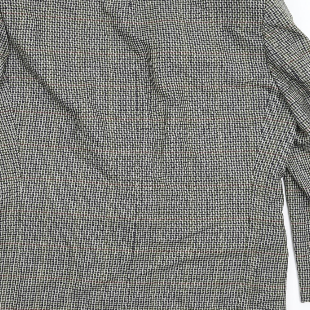 BHS Mens Green Houndstooth  Jacket Blazer Size 42