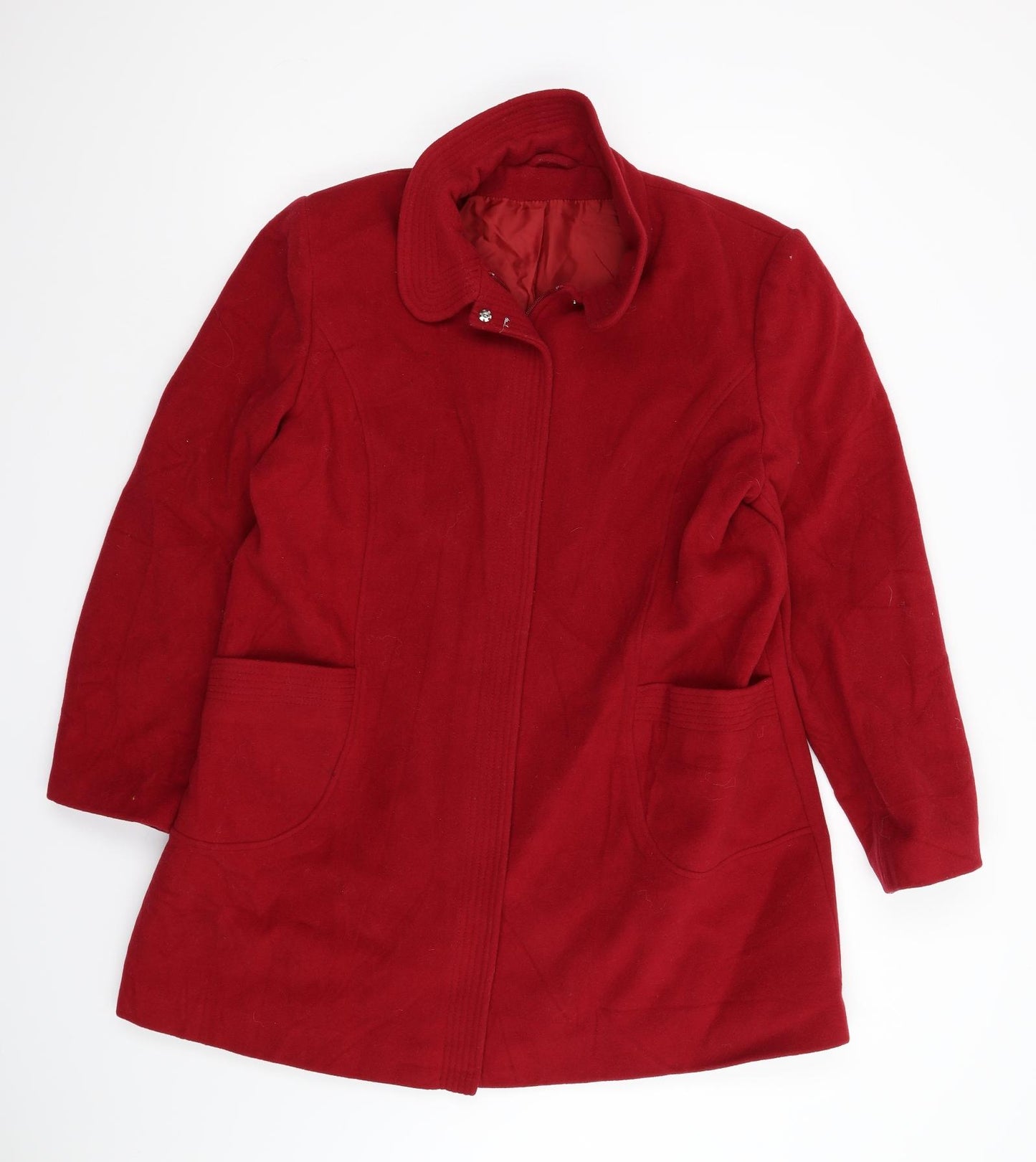 BHS Womens Red   Overcoat Coat Size 20