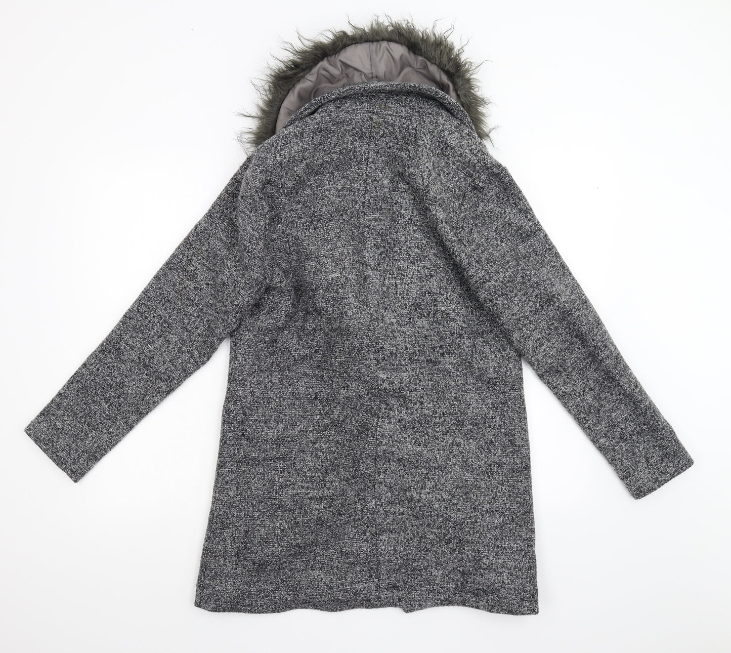 New Look Womens Grey   Overcoat Coat Size 8