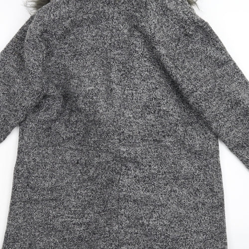 New Look Womens Grey   Overcoat Coat Size 8