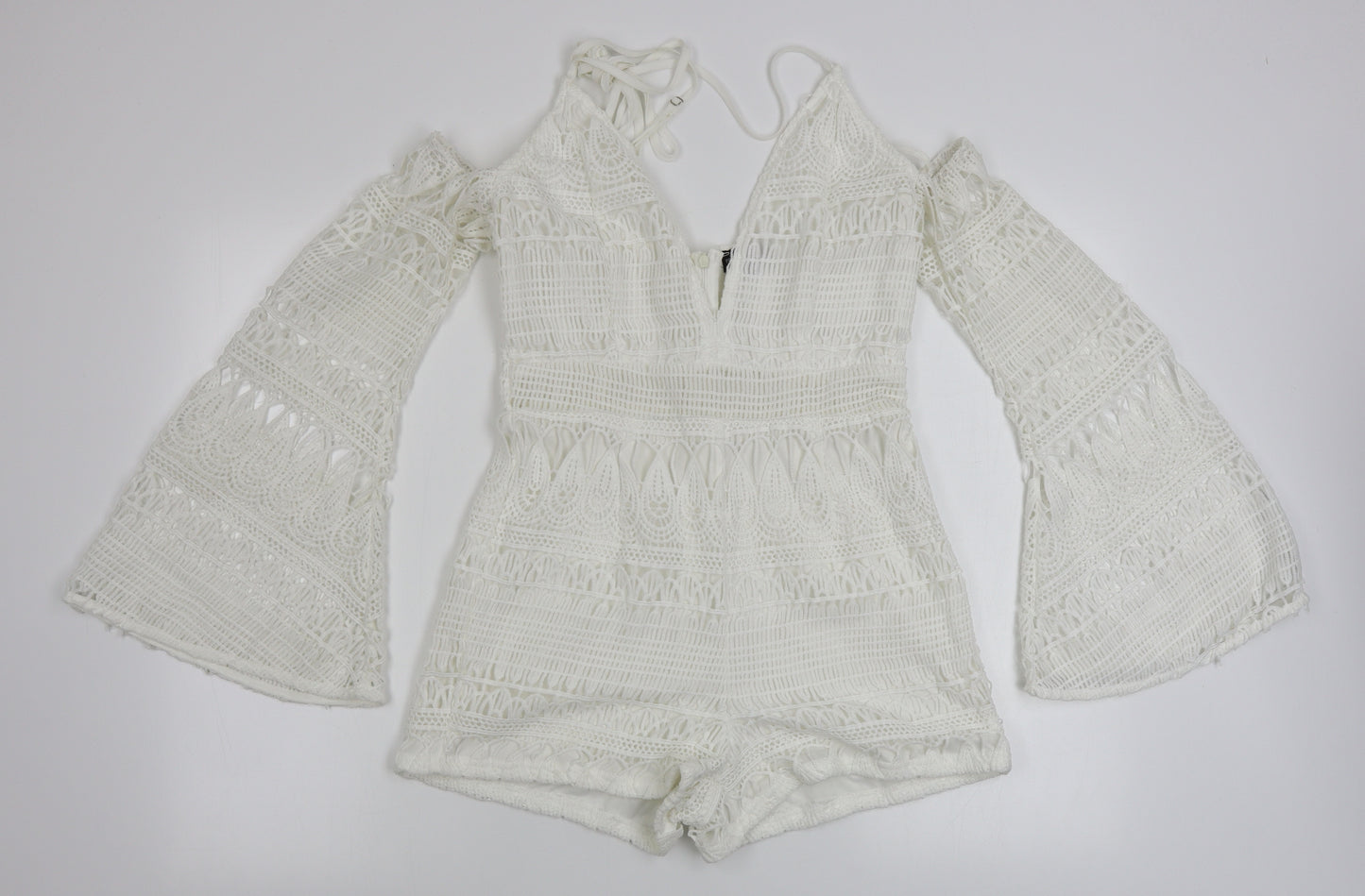 PRETTYLITTLETHING Womens White   Romper One-Piece Size 10