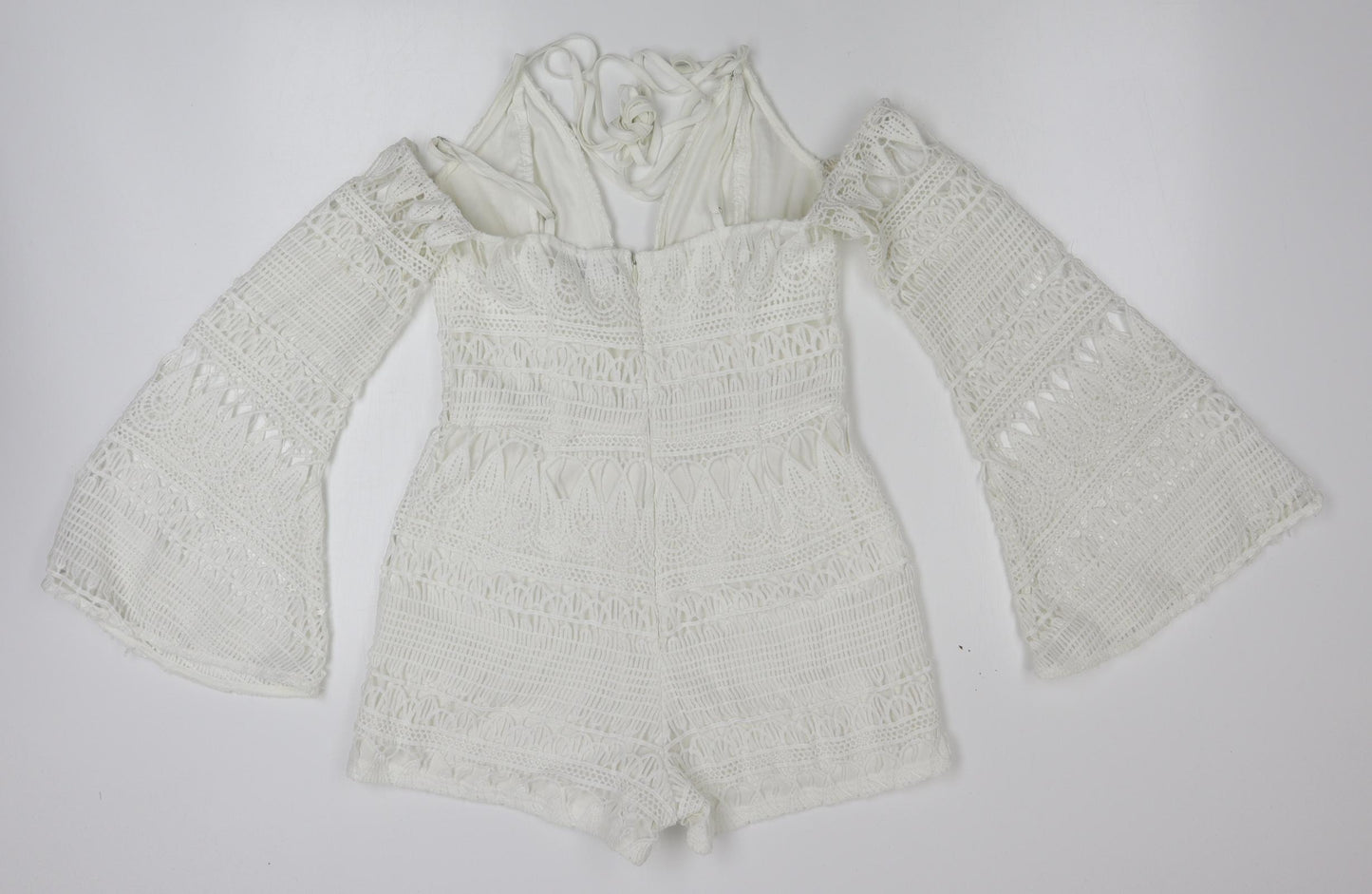 PRETTYLITTLETHING Womens White   Romper One-Piece Size 10
