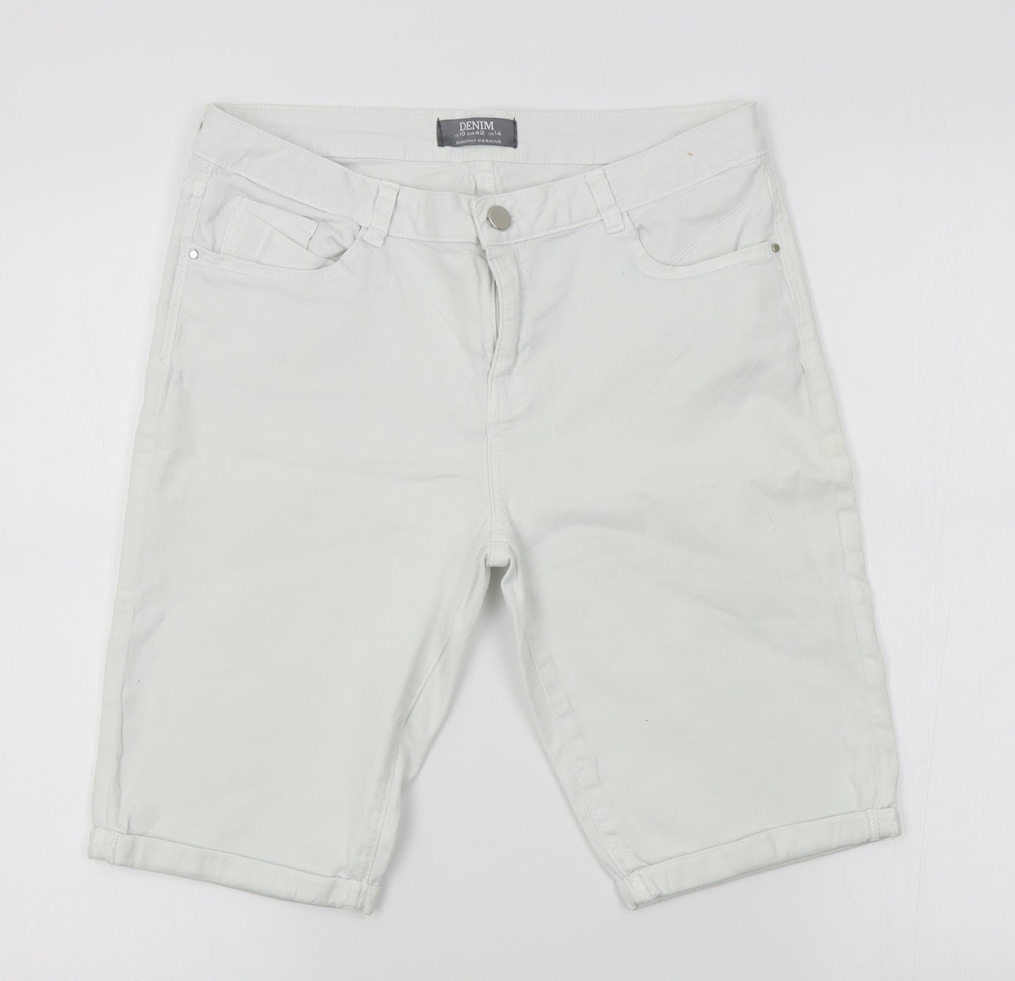 Dorothy Perkins Womens White   Cropped Jeans Size 14  - shorts