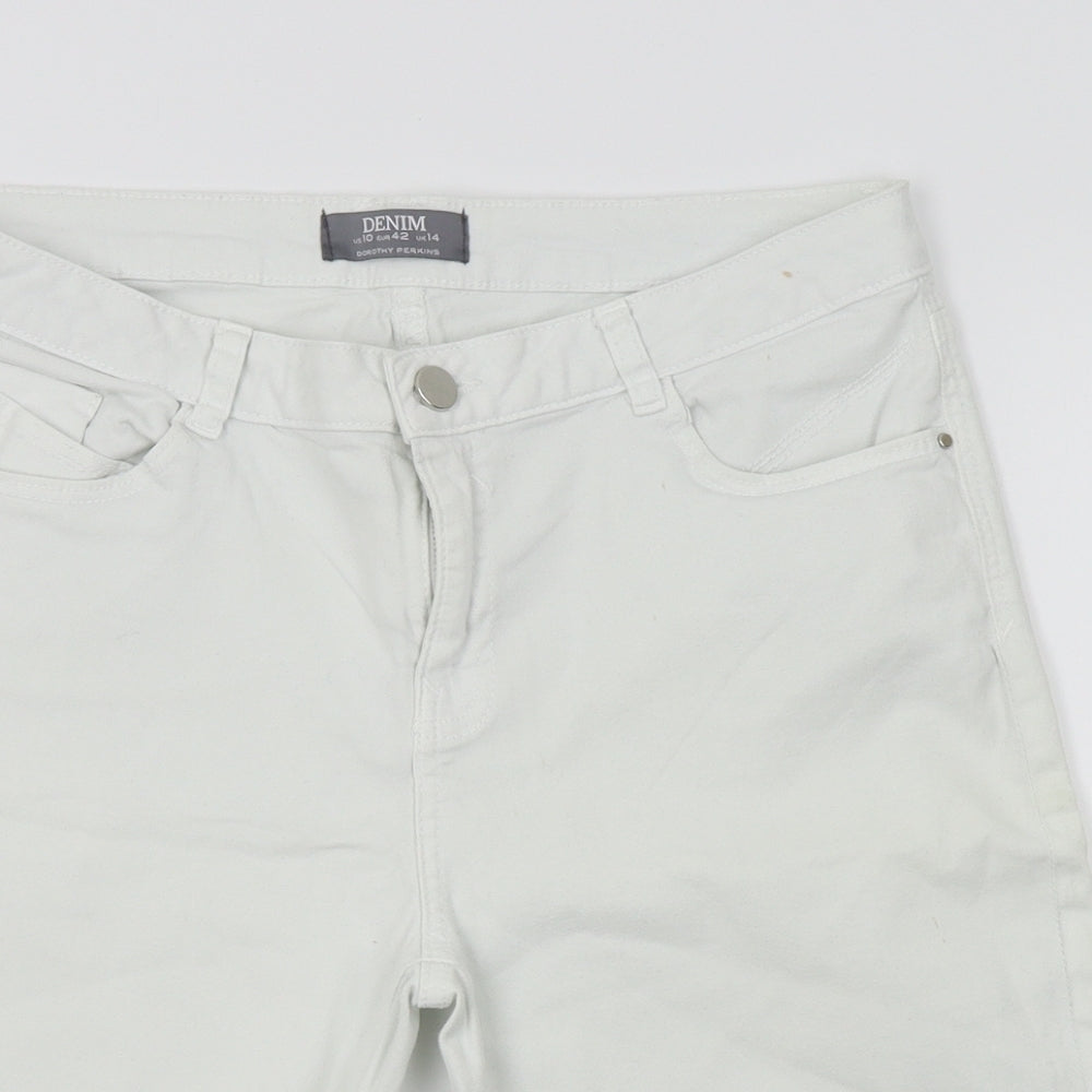 Dorothy Perkins Womens White   Cropped Jeans Size 14  - shorts