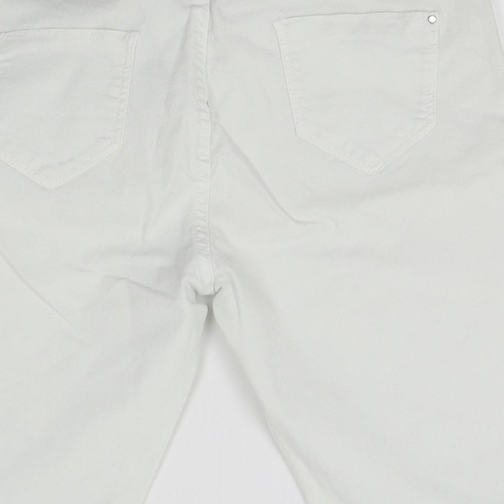 Dorothy Perkins Womens White   Cropped Jeans Size 14  - shorts