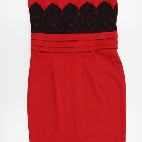 with love jessica Womens Red   Pencil Dress  Size 10