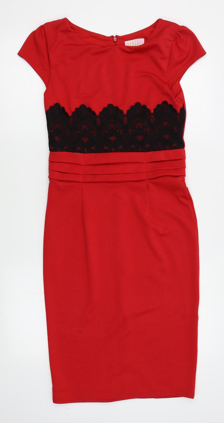 with love jessica Womens Red   Pencil Dress  Size 10
