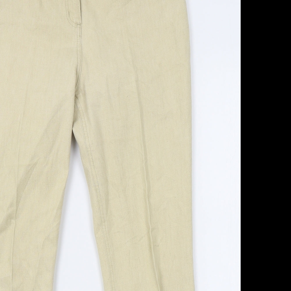 M&S Womens Beige   Straight Jeans Size 14 L25 in
