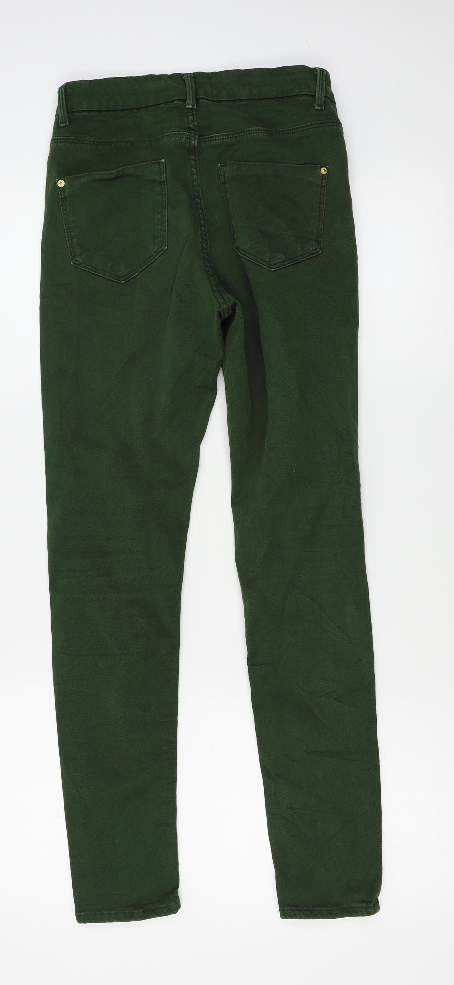 Topshop Womens Green   Straight Jeans Size 28 L32 in