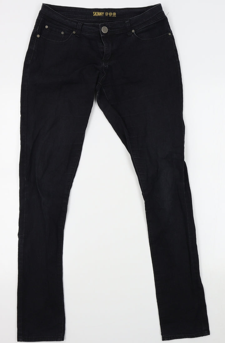 Denim Co Womens Black Skinny Jeans Size 12 L30 in