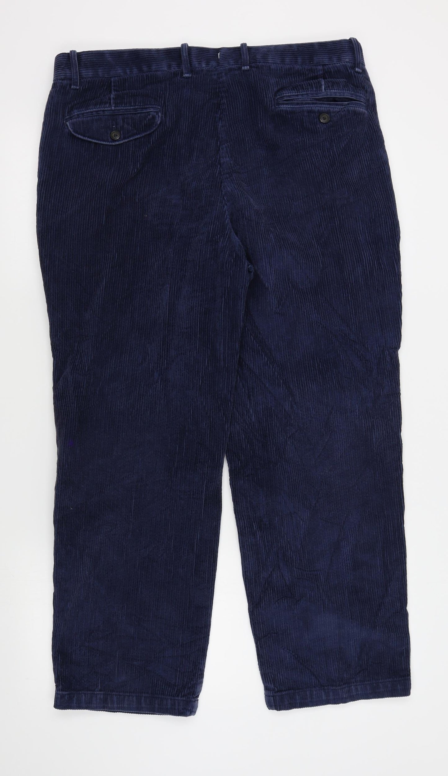 M&S Mens Blue  Corduroy Trousers  Size 38 L31 in